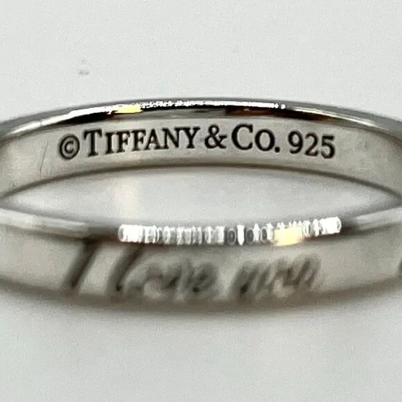 Tiffany Retired Notes "I Love You" Ring - Sterling Silver - Size 8.0 - Picture 3 of 11